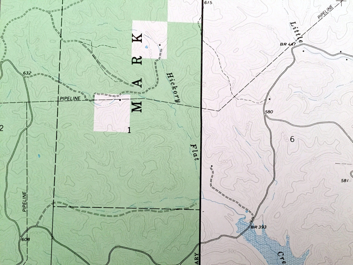 Antique Shook, Missouri 1966 US Geological Survey Topographic Map – Wayne County, Mark Twain National Forest, Lake Wappapello, MO