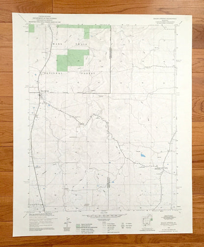Antique Edgar Springs, Missouri 1954 US Geological Survey Topographic Map – Dent, Phelps County, Freemans Store, Craddock, Lenox, MO