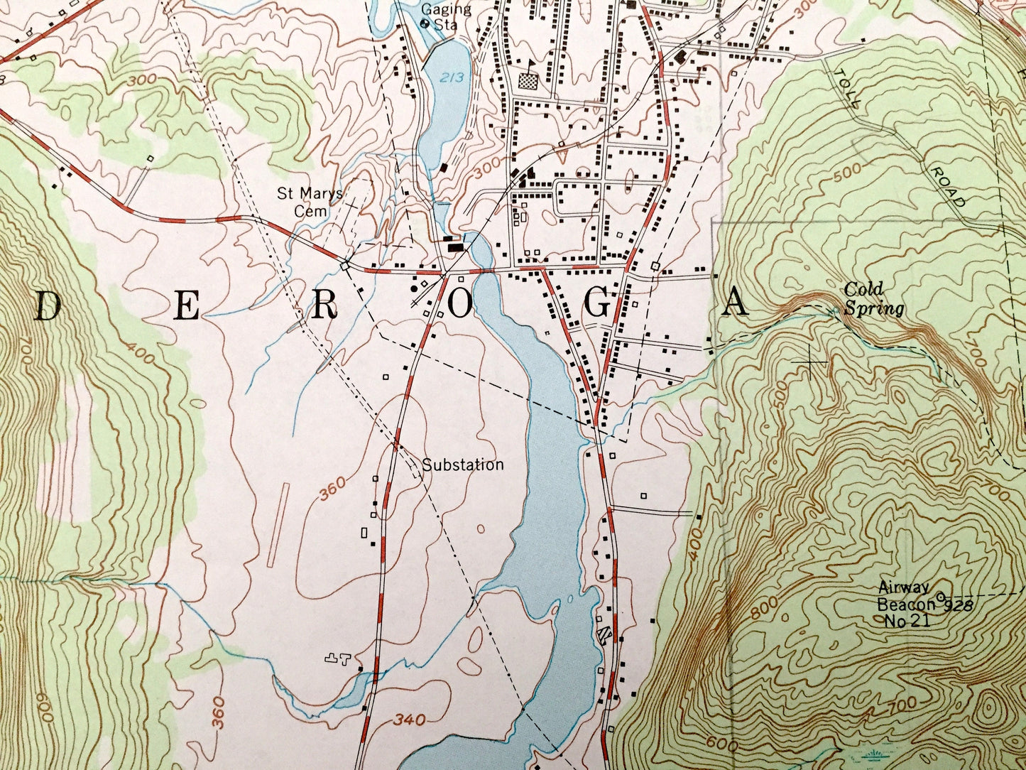 Antique Ticonderoga, New York 1950 US Geological Survey Topographic Map – Essex, Warren, Washington County, Hague, NY, Addison County, VT