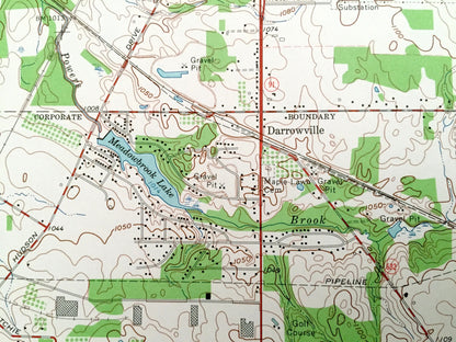 Antique Hudson, Ohio 1963 US Geological Survey Topographic Map – Summit County, Streetsboro, Northampton, Cuyahoga Falls, Franklin, Kent, OH