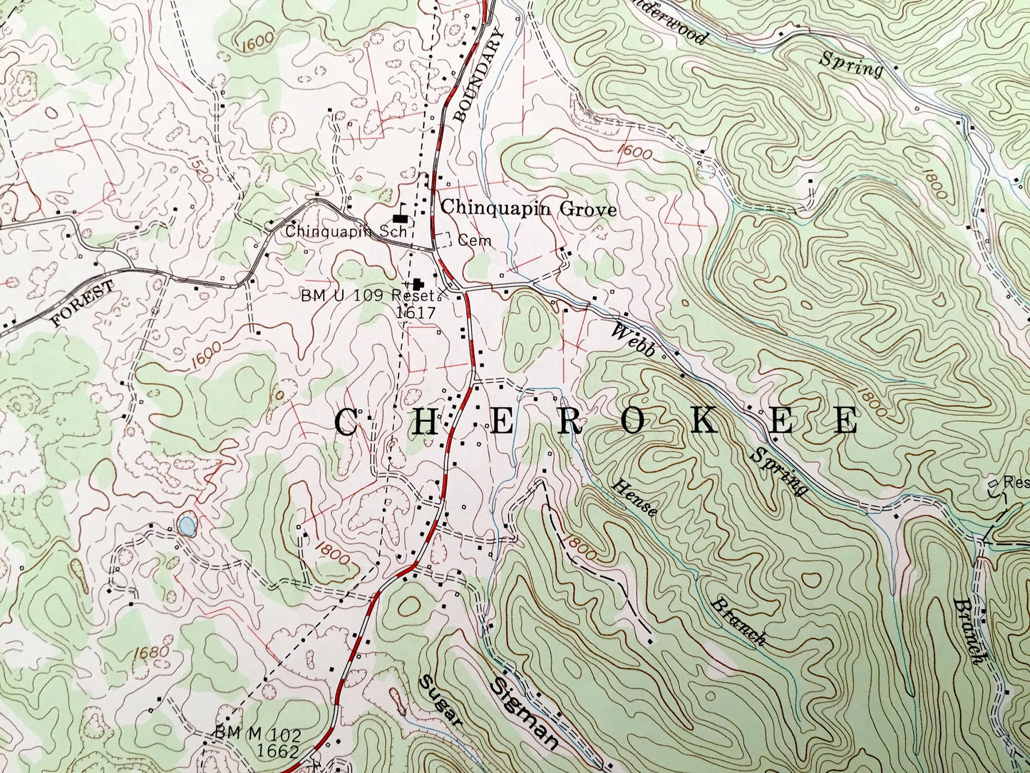 Antique Keenburg, Tennessee 1960 US Geological Survey Topographic Map – Cherokee National Forest, Sullivan, Carter County, Holston River, TN
