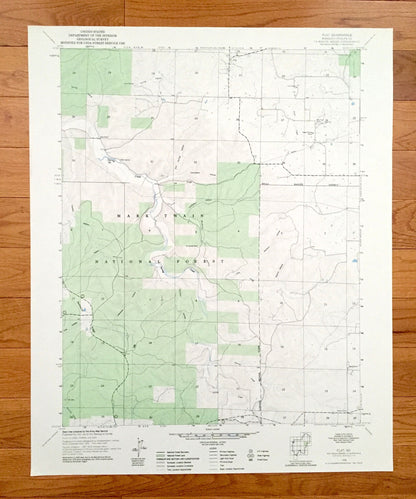 Antique Flat, Missouri 1954 US Geological Survey Topographic Map – Phelps County, Mark Twain National Forest, Democrat Ridge, Hollow, MO
