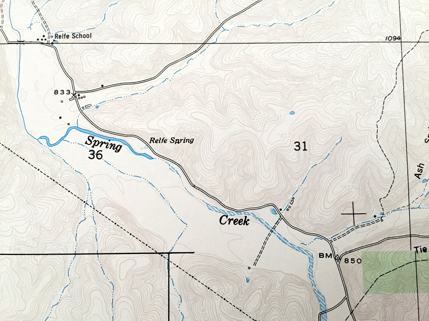 Antique Flat, Missouri 1954 US Geological Survey Topographic Map – Phelps County, Mark Twain National Forest, Democrat Ridge, Hollow, MO
