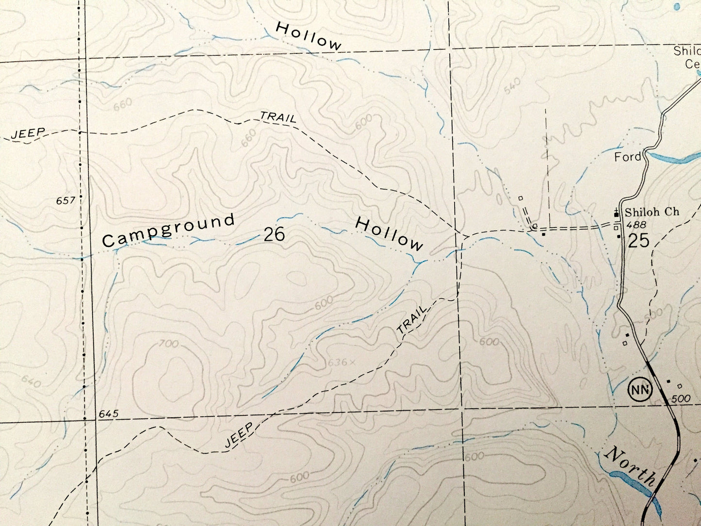 Antique Grandin, Missouri 1968 US Geological Survey Topographic Map – Carter, Ripley County Mark Twain National Forest Little Black River MO