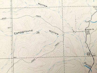 Antique Grandin, Missouri 1968 US Geological Survey Topographic Map – Carter, Ripley County Mark Twain National Forest Little Black River MO