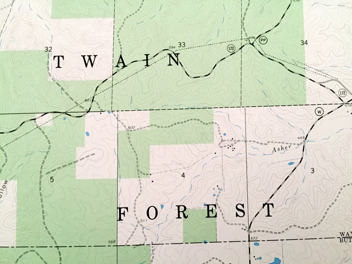 Antique Hendrickson, Missouri 1966 US Geological Survey Topographic Map – Wayne, Butler County, Collins Store, Mark Twain National Forest MO