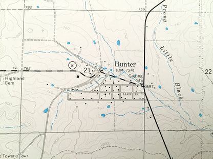Antique Hunter, Missouri 1968 US Geological Survey Topographic Map – Carter County, Crites Corner, Ellsinore, Mark Twain National Forest, MO