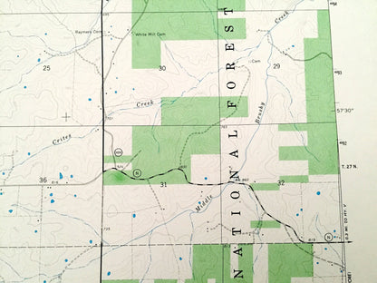 Antique Hunter, Missouri 1968 US Geological Survey Topographic Map – Carter County, Crites Corner, Ellsinore, Mark Twain National Forest, MO