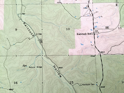 Antique Kaintuck Hollow, Missouri 1951 US Geological Survey Topographic Map – Phelps County, Mark Twain National Forest, MO