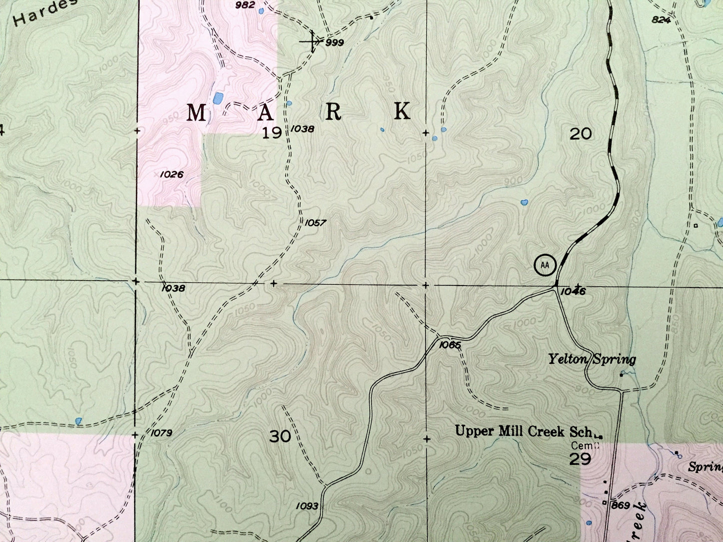Antique Kaintuck Hollow, Missouri 1951 US Geological Survey Topographic Map – Phelps County, Mark Twain National Forest, MO