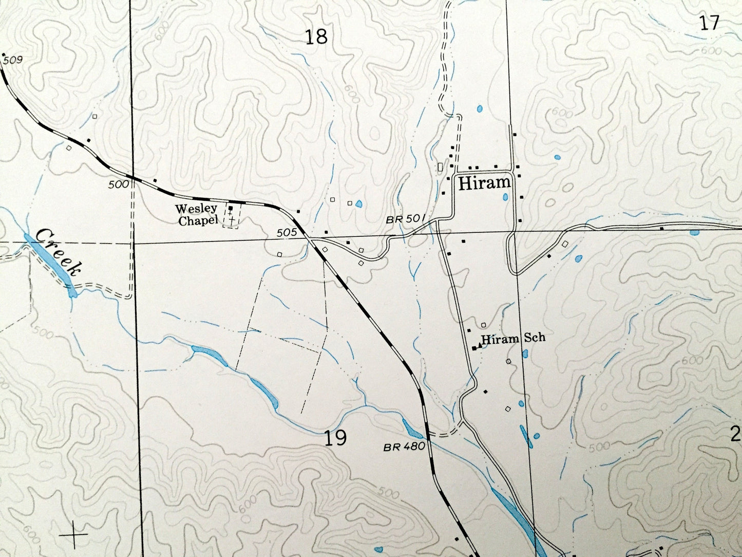 Antique Lowndes, Missouri 1965 US Geological Survey Topographic Map – Wayne County, Clubb, Hiram, Burbank, Coldwater State Forest, MO