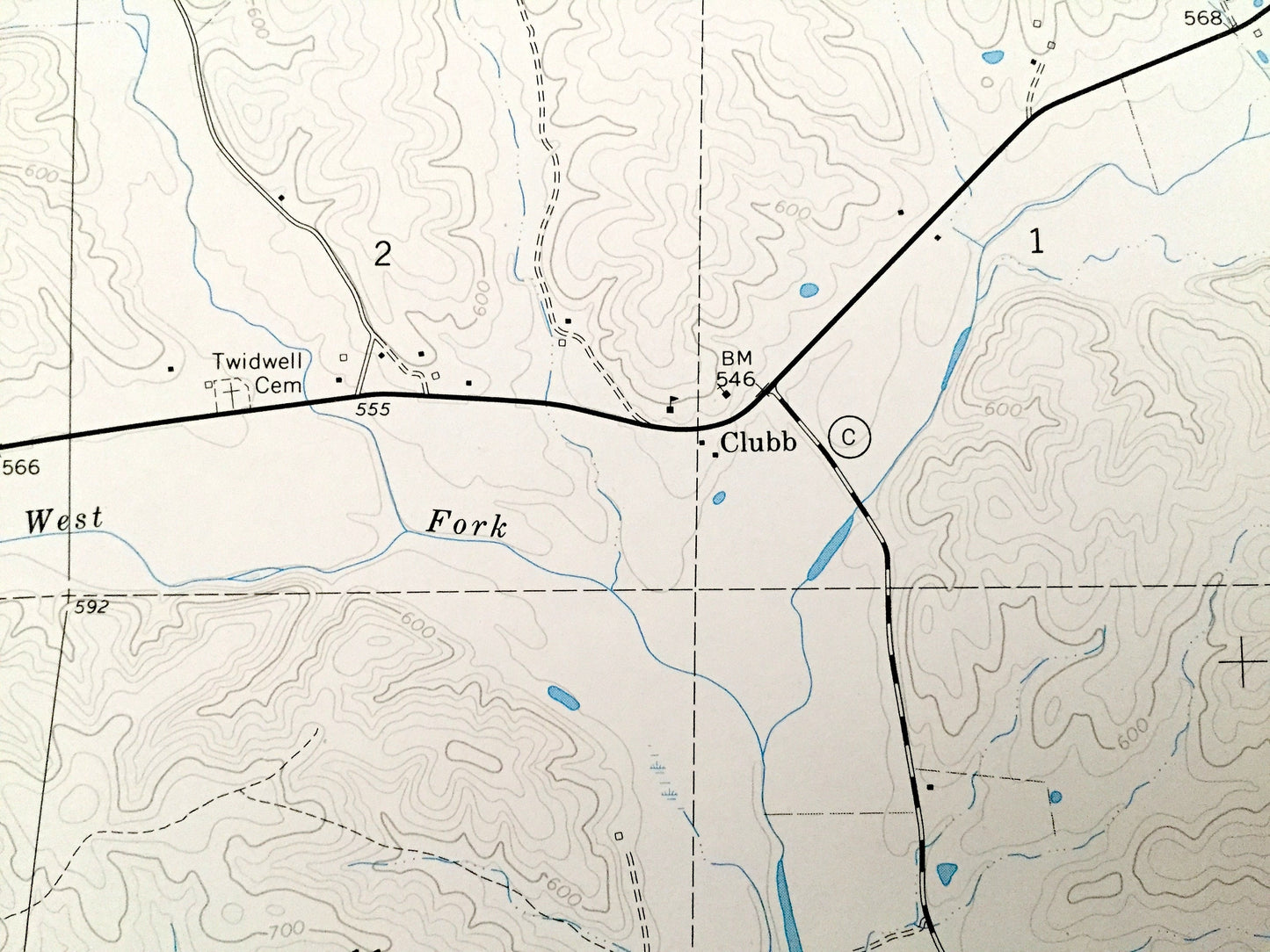 Antique Lowndes, Missouri 1965 US Geological Survey Topographic Map – Wayne County, Clubb, Hiram, Burbank, Coldwater State Forest, MO