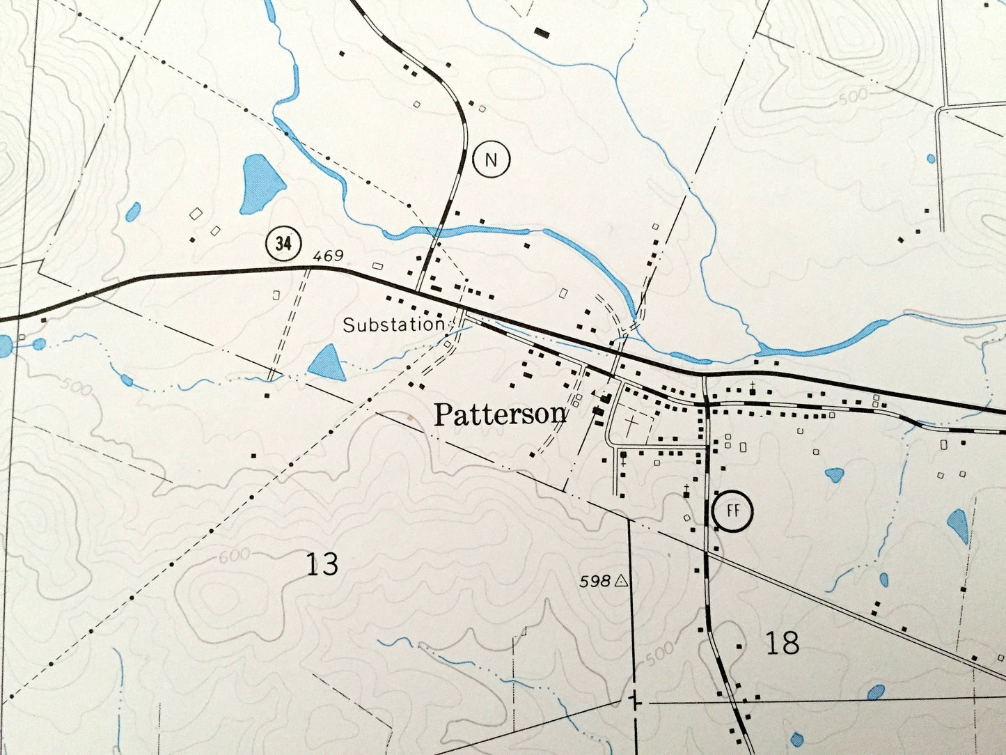 Antique Patterson, Missouri 1968 US Geological Survey Topographic Map – Wayne County, Mark Twain National Forest, Lake Wappapello, MO