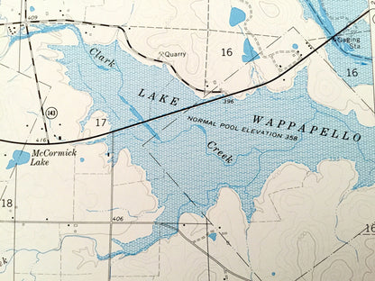 Antique Patterson, Missouri 1968 US Geological Survey Topographic Map – Wayne County, Mark Twain National Forest, Lake Wappapello, MO