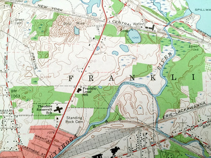 Antique Kent, Ohio 1960 US Geological Survey Topographic Map – Portage County, Streetsboro, Shalersville, Franklin, Ravenna, Brimfield, OH
