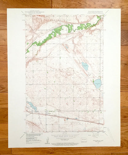 Antique Voltaire, North Dakota 1948 US Geological Survey Topographic Map – McHenry County, Hendrickson, Lebanon, Brown, Lake Hester, ND