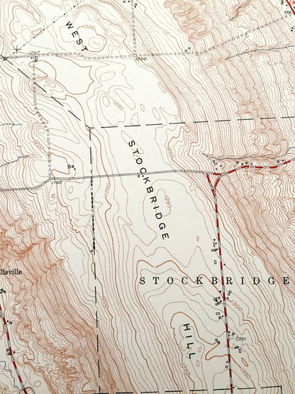 Antique Oneida, New York 1955 US Geological Survey Topographic Map – Oneida, Madison County, Lenox, Verona, Lincoln, Fenner, Smithfield, NY