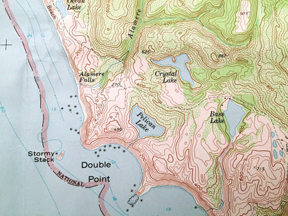 Antique Double Point, California 1954 US Geological Survey Topographic Map – Marin County, Point Reyes National Seashore, State Park, CA