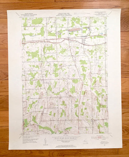 Antique Ontario, New York 1952 US Geological Survey Topographic Map – Monroe, Wayne County, Walworth, Marion, Williamson, NY