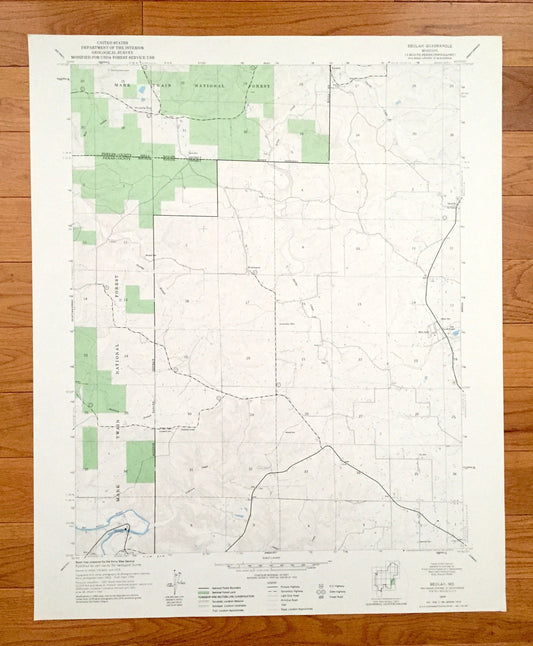 Antique Beulah, Missouri 1954 US Geological Survey Topographic Map – Phelps, Texas County, Blooming Rose, Sherrill, Kinderpost, MO
