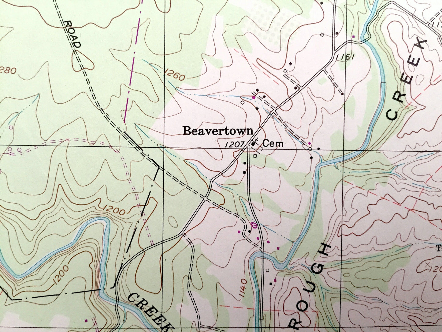 Antique Cassville, Pennsylvania 1994 US Geological Survey Topographic Map – Huntingdon County, Todd, Cass, Penn, Union, Beavertown Calvin PA