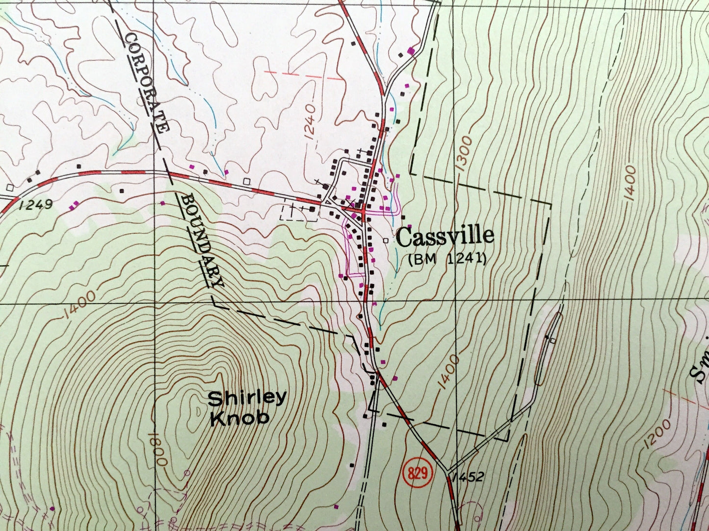 Antique Cassville, Pennsylvania 1994 US Geological Survey Topographic Map – Huntingdon County, Todd, Cass, Penn, Union, Beavertown Calvin PA