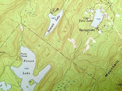 Antique Popolopen Lake, New York 1957 US Geological Survey Topographic Map – Rockland, Orange County, Woodbury, Highlands, Cornwall, NY