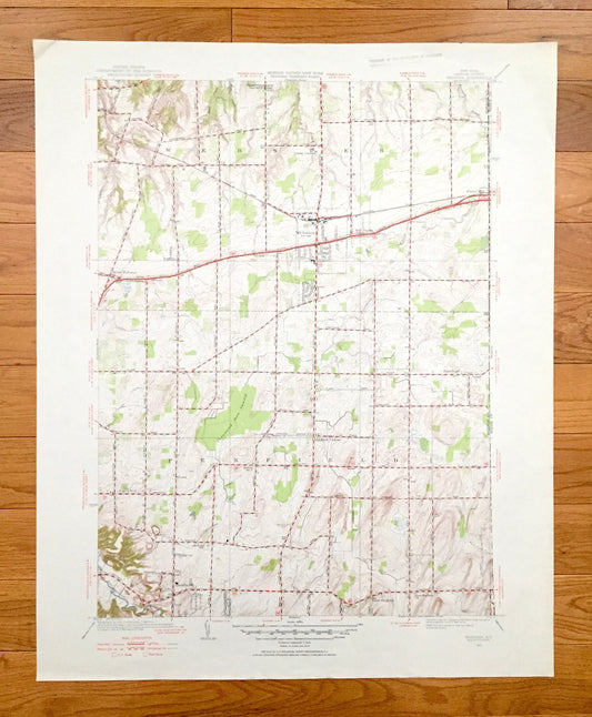 Antique Webster, New York 1952 US Geological Survey Topographic Map — Wayne, Monroe County, Union Hill, Roseland, Penfield, Swamps, NY