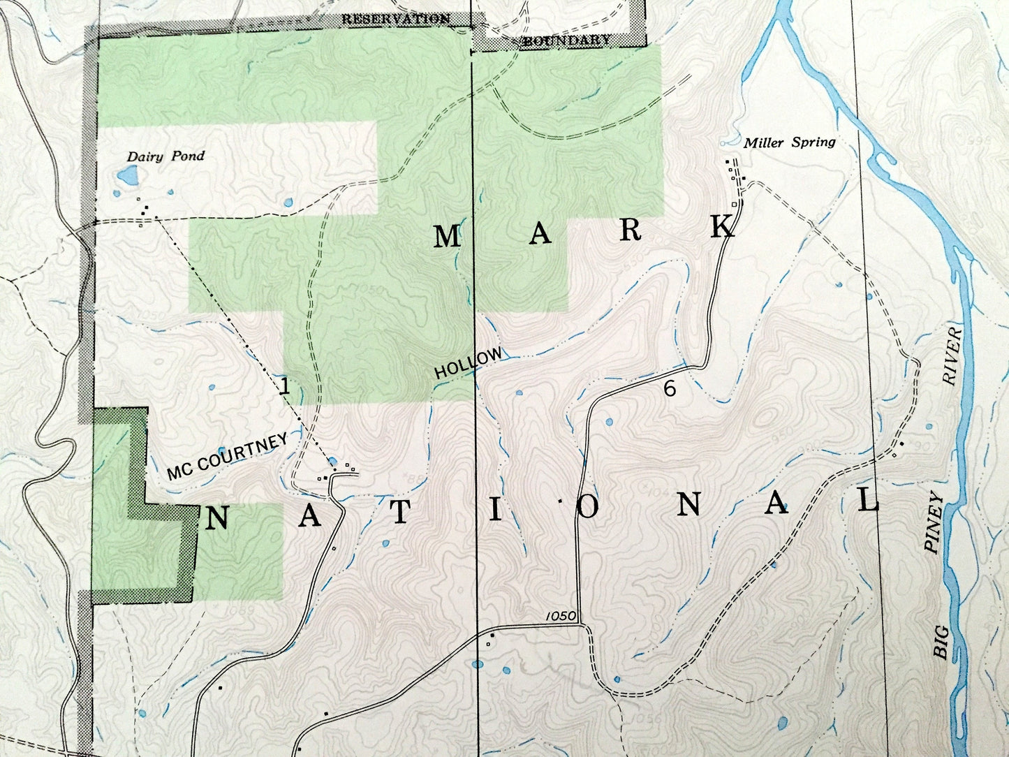 Antique Big Piney, Missouri 1954 US Geological Survey Topographic Map – Phelps, Pulaski County, Fort Leonard Wood, Rose Bridge, Duke, MO