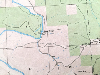 Antique Big Piney, Missouri 1954 US Geological Survey Topographic Map – Phelps, Pulaski County, Fort Leonard Wood, Rose Bridge, Duke, MO