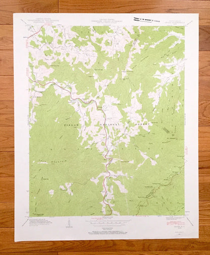 Antique Cruso, North Carolina 1941 US Geological Survey Topographic Map – Transylvania, Buncombe, Haywood County, Beaverdam, Boyd, NC