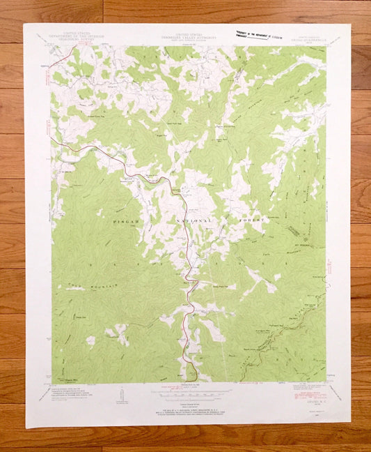 Antique Cruso, North Carolina 1941 US Geological Survey Topographic Map – Transylvania, Buncombe, Haywood County, Beaverdam, Boyd, NC