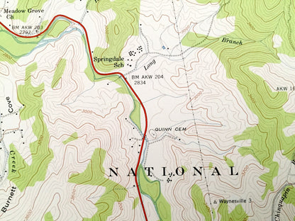 Antique Cruso, North Carolina 1941 US Geological Survey Topographic Map – Transylvania, Buncombe, Haywood County, Beaverdam, Boyd, NC