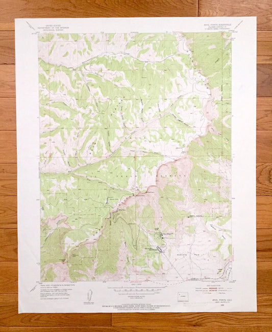 Antique Anvil Points, Colorado 1952 US Geological Survey Topographic Map – Garfield County, Lacy, Naval Oil Shale Reserve, Creek, Gulch, CO