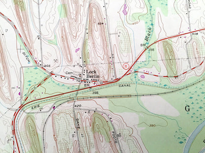 Antique Lyons, New York 1952 US Geological Survey Topographic Map – Wayne, Ontario, Seneca County, Rose, Galen, Junius, Phelps, Clyde, NY