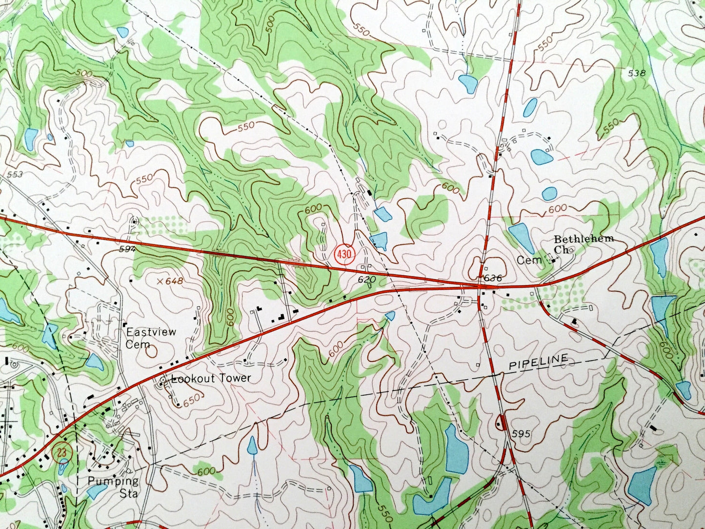 Antique Edgefield, South Carolina 1962 US Geological Survey Topographic Map – Edgefield County, Parkhill, Huets Crossroads, SC