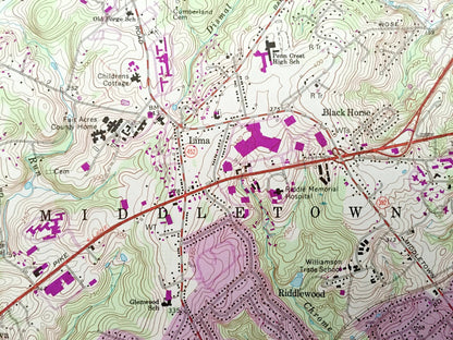 Antique Media, Pennsylvania 1966 US Geological Survey Topographic Map – Delaware, Chester County, Willistown, Thornbury, Concord, Marple, PA