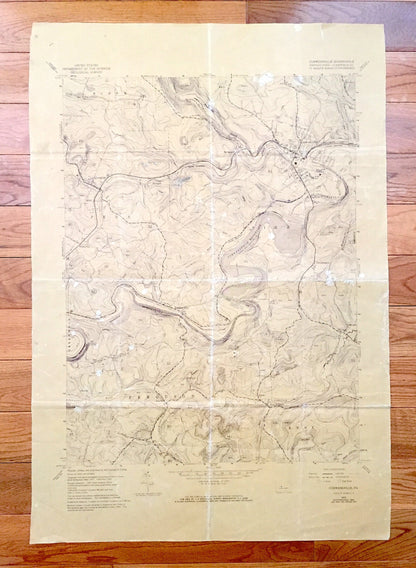 Antique Curwensville, Pennsylvania 1959 US Geological Survey Topographic Map – Clearfield County, Lake, Lumber City, Grampian Susquehanna PA