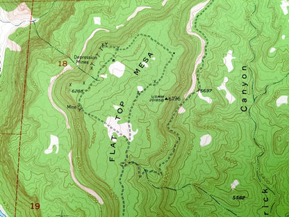 Antique Juanita Arch, Colorado 1960 US Geological Survey Topographic Map – Mesa County, Gateway, Red Canyon, Dolores River, Tenderfoot, CO
