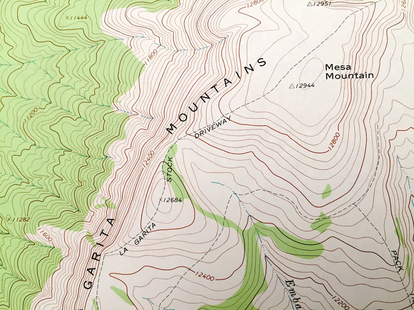 Antique Mesa Mountain, Colorado 1967 US Geological Survey Topographic Map – Saguache, Mineral County, Rio Grande National Forest, CO