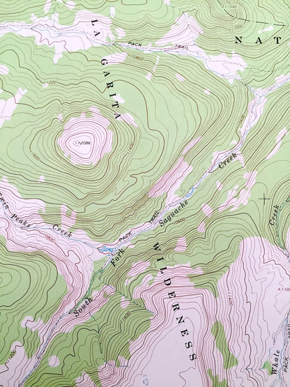 Antique Mesa Mountain, Colorado 1967 US Geological Survey Topographic Map – Saguache, Mineral County, Rio Grande National Forest, CO