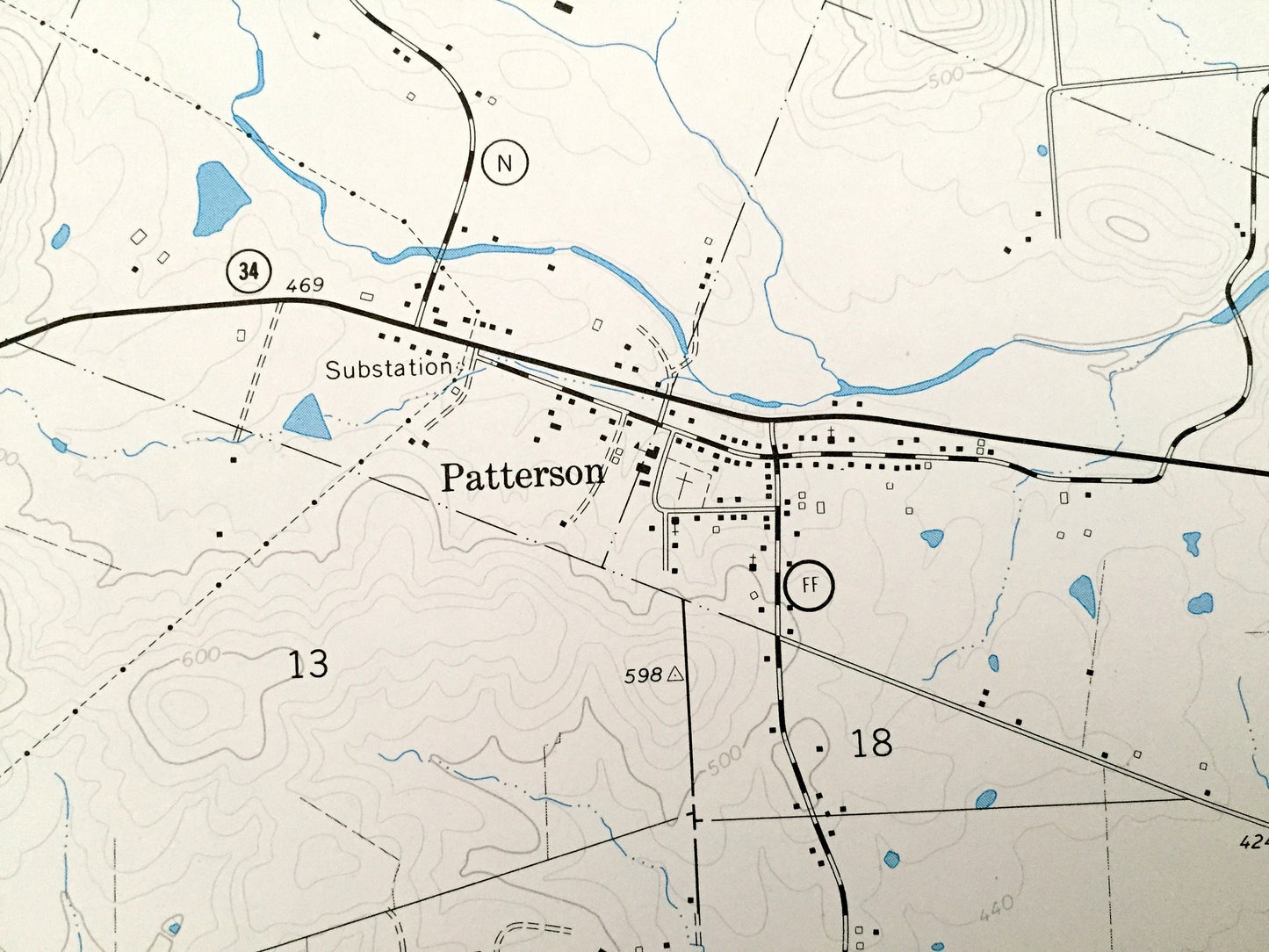Antique Patterson, Missouri 1968 US Geological Survey Topographic Map – Wayne County, Cedar Creek, Sam A Baker State Park, MO