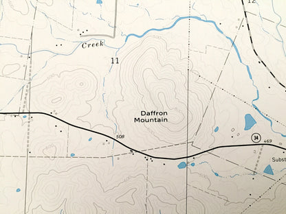 Antique Patterson, Missouri 1968 US Geological Survey Topographic Map – Wayne County, Cedar Creek, Sam A Baker State Park, MO