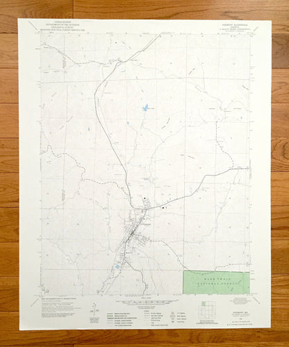Antique Piedmont, Missouri 1968 US Geological Survey Topographic Map – Reynolds, Wayne County, Gads Hill, Beckville, Mark Twain Forest, MO