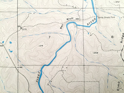 Antique Prescott, Missouri 1951 US Geological Survey Topographic Map – Texas County, Mark Twain National Forest, Big Piney River, MO