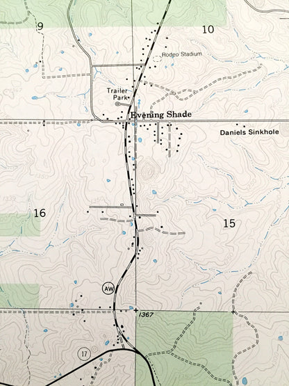 Antique Roby, Missouri 1954 US Geological Survey Topographic Map – Laclede, Pulaski, Texas County, Plato, Evening Shade, Palace, MO