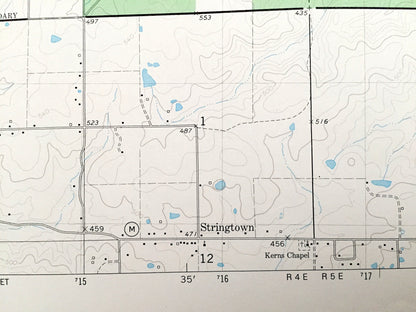 Antique Strington, Missouri 1980 US Geological Survey Topographic Map – Butler County, Pine Grove Camp, Mark Twain National Forest, MO