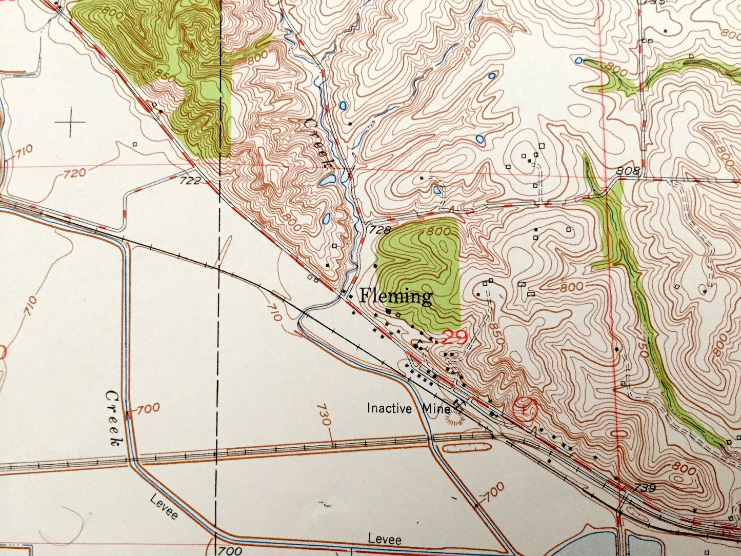 Antique Camden, Missouri 1950 US Geological Survey Topographic Map – Ray, Jackson, Lafayette County, Orrick, Fort Osage, Napoleon, Clay, MO