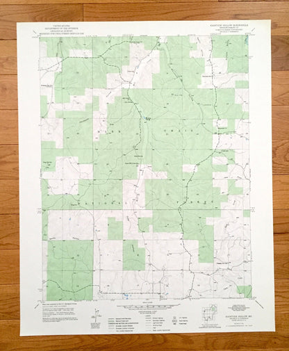 Antique Kaintuck Hollow, Missouri 1951 US Geological Survey Topographic Map – Phelps County, Mark Twain National Forest, MO