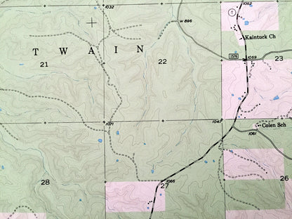 Antique Kaintuck Hollow, Missouri 1951 US Geological Survey Topographic Map – Phelps County, Mark Twain National Forest, MO
